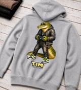 Crocodile Gamer Hoodie for Boys, Kids Gaming Hoodie, Teen Gamer Gift, Video Game Sweatshirt, Cool Gaming Clothes thumbnail 7