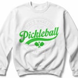 Pickleball Gildan Crewneck Sweatshirt, That's What I Do I Play Pickleball And I Know Things, Court Warm Up thumbnail 2