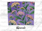 20oz Tumbler Sublimation PNG Purple Floral Seamless Wrap Design | Wildflower Digital File Tapered + Car Coaster | Botanical Cottagecore thumbnail 14