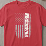 VA Nurse American Flag Tee thumbnail 3