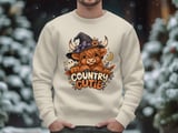 Highland Cow Halloween Sweatshirt Hoodie, Country Cutie Witch Cow Fall Tote Bag, Cute Ghost Pumpkin Autumn Graphic Spooky Season Gift thumbnail 4