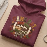 Game Day Sweatshirt Vintage Fall Football Hoodie Coquette Patchwork Football Shirt Cute Tailgate Tote Bag Autumn Gameday Mom Gift thumbnail 14