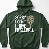 Pickleball Gildan Fleece Hoodie, Sorry I Can't, I Have Pickleball, Leopard Print Paddle Court Pullover thumbnail 5