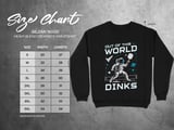 Pickleball Gildan Crewneck Sweatshirt, Out Of This World Dinks, Court Warm Up Athletic Fleece thumbnail 11