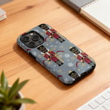 Black Nutcracker iPhone Case: Holiday Design, Gray Background, Festive Season thumbnail 11