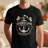 Halloween Sailor On Duty Anchor Set Spirits Up Graphic Nautical Ghost Crewneck Sweatshirts thumbnail 12