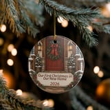 First Christmas New Home Ornament 2026, Rustic Cabin Front Porch Keepsake, Holiday Housewarming Gift, Cozy Farmhouse Tree Decor thumbnail 6