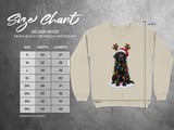 Black Labrador Retriever Christmas Dog Reindeer Antlers Santa Hat Holiday Lights Graphic Standard T-Shirts thumbnail 13