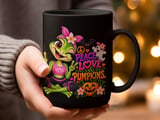 Peace Love Pumpkins Yoga Frog Mug thumbnail 13