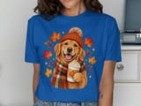 Cozy Fall Golden Retriever Tee thumbnail 3