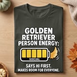 Golden Retriever Person Energy Tee thumbnail 4