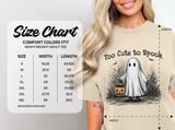 "Too Cute to Spook" Whimsical Ghost T-Shirt thumbnail 3