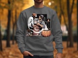 Halloween Barista T-Shirt, Spooky Coffee Art Tee, Autumn Pumpkin Latte, Cute Ghost Shirt, Fall Season Apparel, Trendy Graphic Tee thumbnail 6