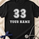 Custom Jersey Name and Number Shirt thumbnail 1
