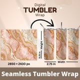 Rose Gold Marble Tumbler Digital Paper, Watercolor Background, Floral Junk Journal Pages, Printable Tumbler Png, Scrapbooking thumbnail 7