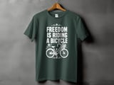 Freedom Is Riding a Bicycle | Step-Thru Cruiser Bike T-Shirt thumbnail 6