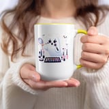 Halloween Mug, Cute Ghost Makeup, Spooky Season Coffee Cup, Glam Ghost Mug, Funny Halloween Gift, Halloween Decor, Kawaii Ghost Mug thumbnail 4