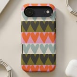 Retro Geometric Hearts MagSafe® Phone Case thumbnail 4