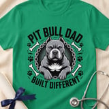 Pit Bull Dad Built Different Tee | Pit Bull Dad Shirt | Pittie Dad Gift | Dog Dad Apparel thumbnail 9