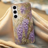 Wisteria Tough Phone Case Stained Glass Floral Art Nouveau Botanical Mosaic Flower Cover Aesthetic Cottagecore Gift for Her Nature Lover thumbnail 6
