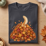 Dog in Autumn Leaf Pile Tee thumbnail 4