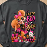 Boo in Boujee Sally the Squirrel Sweatshirt thumbnail 1