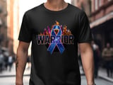 Cancer fighting t-shirt, Warrior Ribbon Tee, Blue Ribbon Support, Prostate Cancer Awareness, Fundraiser Shirt, Cancer Survivor Gift thumbnail 6