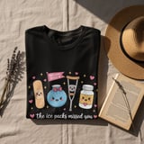 School Nurse Welcome Back T-Shirt: Ice Pack, Bandage, Crutch, Pill Bottle thumbnail 9
