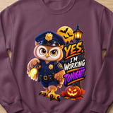 Officer Hoot the Owl Working Tonight Sweatshirt thumbnail 6