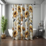 Heirloom Sunflower Bloom Shower Curtain thumbnail 7