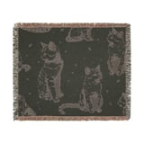 Vintage Cat Sketch Blanket, Woven Blanket  Cat Lover Gift, Cat Decor,  thumbnail 15
