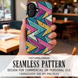 Digital Geometric Pattern, Digital Fabric Pattern, Grunge Pattern, Triangle Pattern, Arrows Pattern, Digital Bundle Pattern thumbnail 6