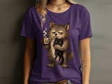Grumpy Werewolf Coffee Cat Tee or Sweatshirt thumbnail 10
