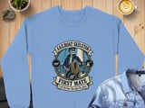 Sailboat Skeleton First Mate Sailing Crewneck Sweatshirts Nautical Sailor Boat Deck Rope Graphic thumbnail 8