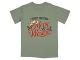 Merry and Western Cowboy Christmas Tee thumbnail 5