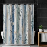 Coastal Serenity Watercolor Shower Curtain thumbnail 10