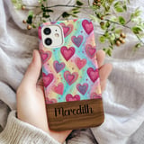Pastel Watercolor Hearts Digital Art thumbnail 3