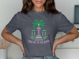 Take Me To The Beach T-Shirt, Palm Tree Vacation Tee, Summer Coastal Graphic Shirt, Tropical Aesthetic Gift thumbnail 2