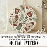 Hygge Holiday Seamless Digital Pattern Size Bundle Png thumbnail 3