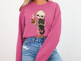 Skeleton Coffee and Black Cat Tee thumbnail 12