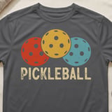 Pickleball Sport-Tek Performance Tee, Retro Distressed Pickleball Graphic, Breathable Open-Play Court Apparel thumbnail 8