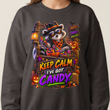 Keep Calm Randy the Raccoon Halloween Sweatshirt thumbnail 12