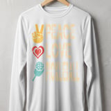 Pickleball Sport-Tek Long Sleeve Tee, Peace Love Pickleball, Sun Shield Shirt thumbnail 11
