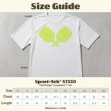 Pickleball Sport-Tek Performance Tee, Crossed Pickleball Paddle Mosaic Graphic, Athletic Court Apparel thumbnail 12