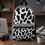 Cow Print Backpack & Spiral Notebook Set, Aesthetic Y2K Back to School Farm Animal Pattern Diary Journal thumbnail 1