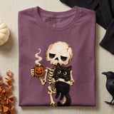 Skeleton Coffee and Cat Tee or Sweatshirt thumbnail 8
