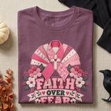 Faux Patchwork Faith Over Fear Tee thumbnail 12