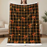 Cozy Plaid Bow Velveteen Blanket, Rustic Autumn Star Pattern Throw Pillow, Fall Woven Blanket, Halloween Home Decor Gift thumbnail 18