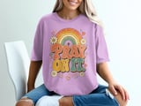 Pray On It Retro T-Shirt, Christian Rainbow Daisy Graphic Tee, Faith Based Scripture Shirt, Religious Gift for Her thumbnail 9
