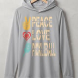 Pickleball Sport-Tek Performance Hood, Peace Love Pickleball, Lightweight Hoodie Layer for Court Play thumbnail 6
